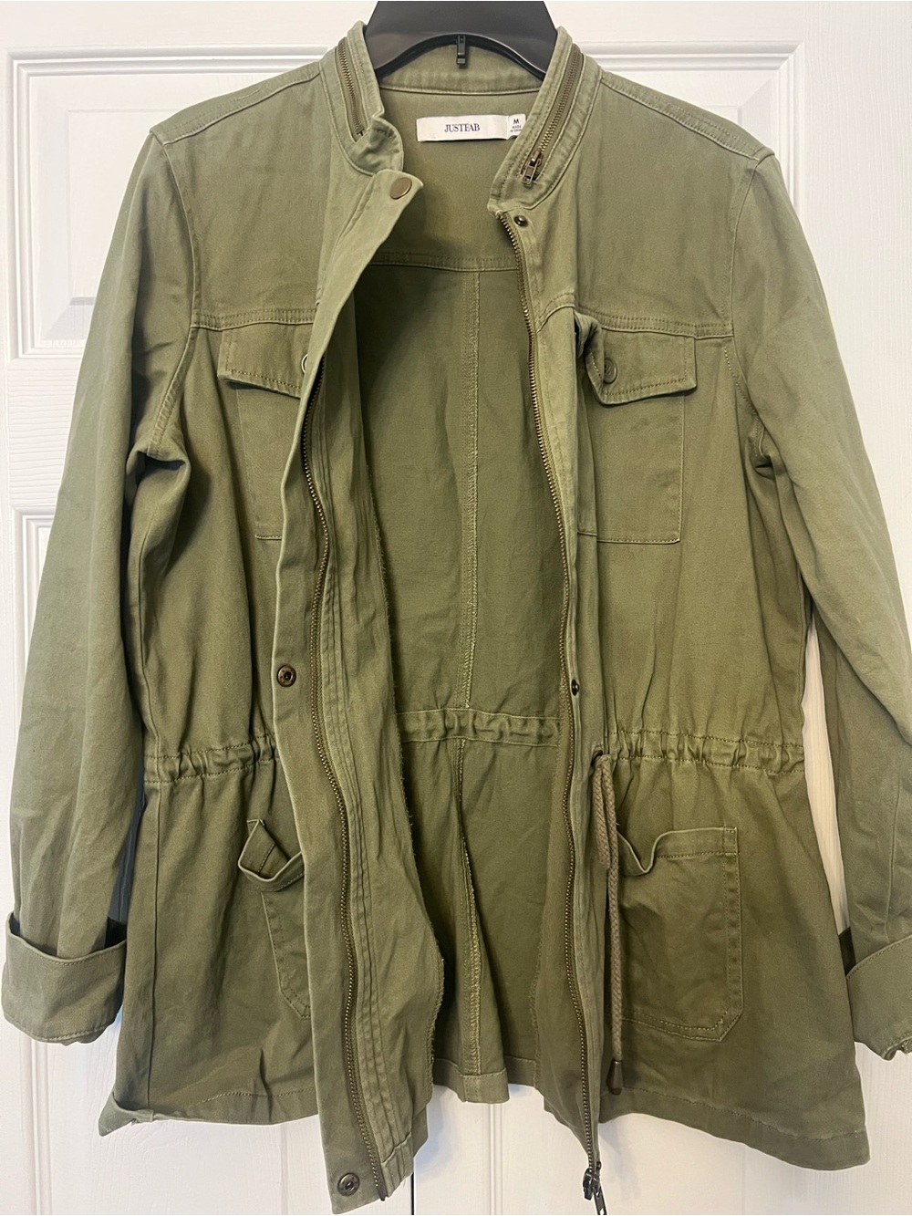 JustFab Olive Utility Jacket - Women
